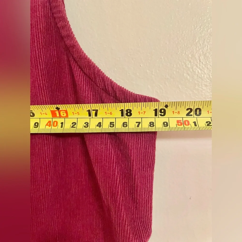 Two-Twenty Collection Size Medium Red Corduroy Jumper Cottage Core Vintage- EUC - Picture 6 of 8